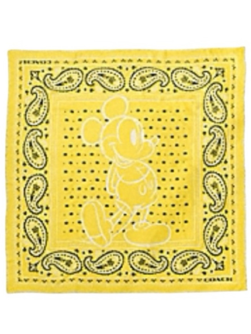 Coach Mickey Prairie Bandana Scarf In Yellow